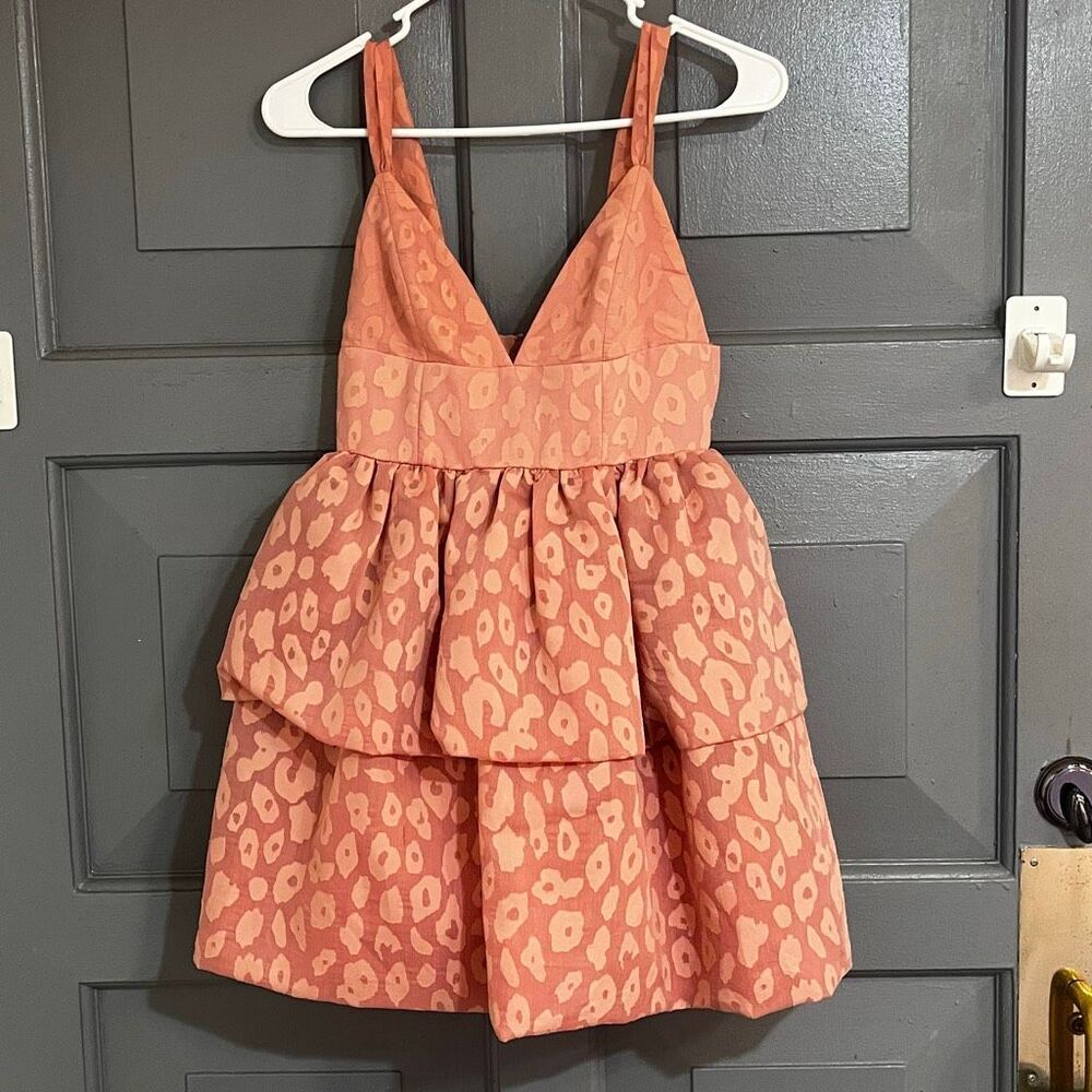 NBD Tiered Rita Mini‎ Dress is Blush Sz XS MSRP $248